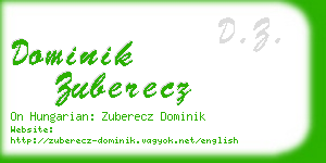 dominik zuberecz business card